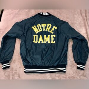Vintage Champion Notre Dame Jacket XL. Snap button Made in USA. Used good cond